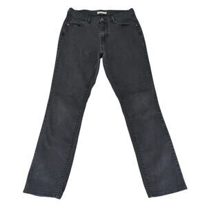 Levi's 505 Straight Leg Jeans‎ Stretch Women's Size 28 Black Wash